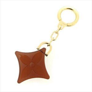 Louis Vuitton key ring Monogram Flower Brown Woman Authentic Used